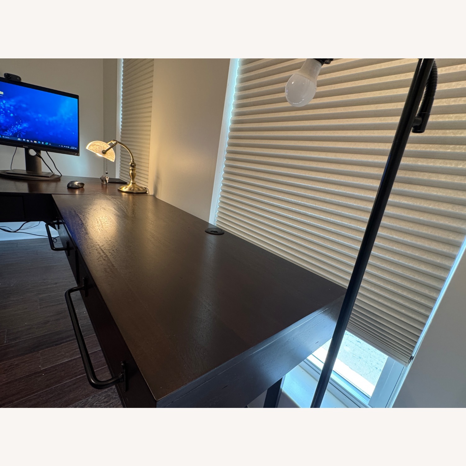 Dark Wood L Shaped Desk - image-4