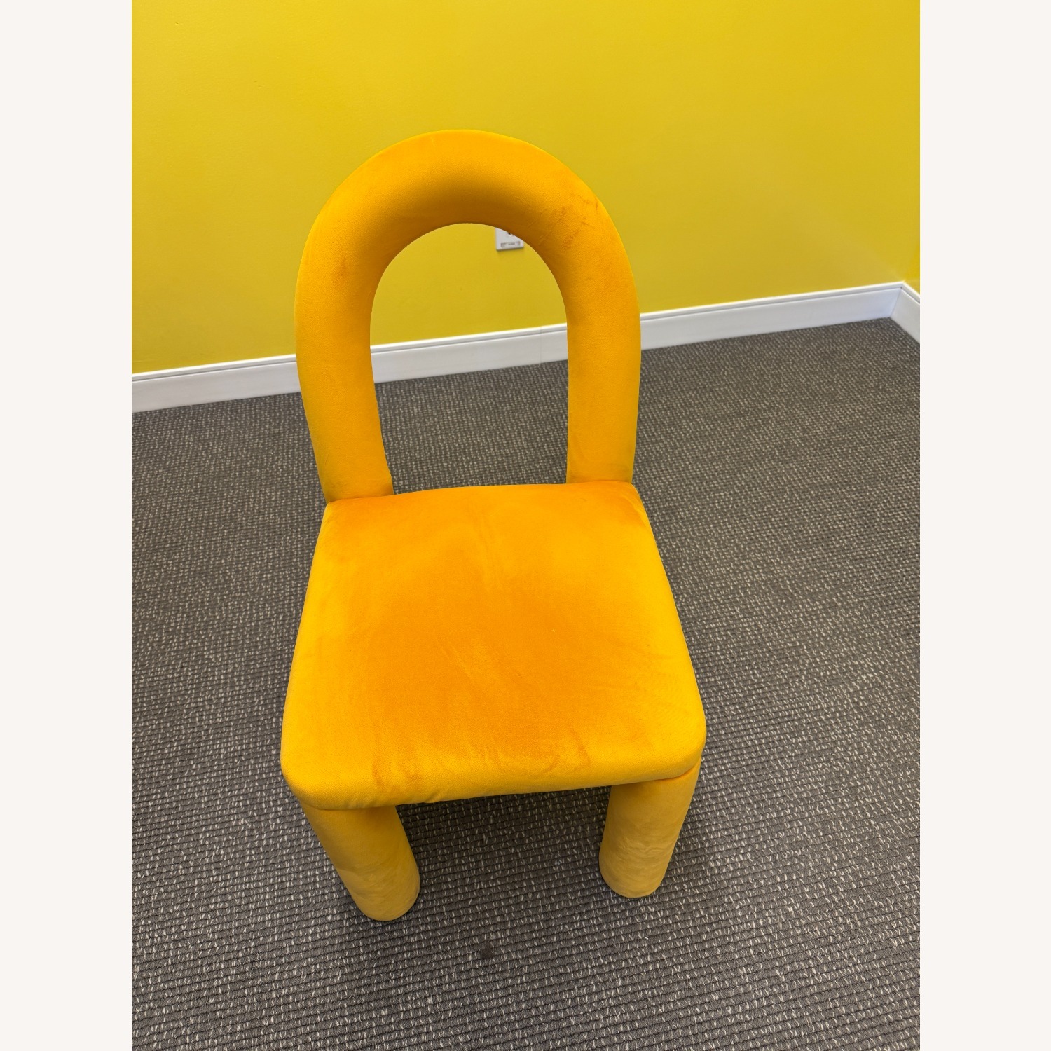 Yellow Fabric Dining Chairs - image-3