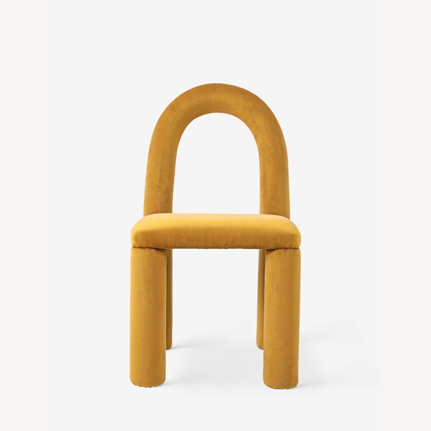 Yellow Fabric Dining Chairs - image-6