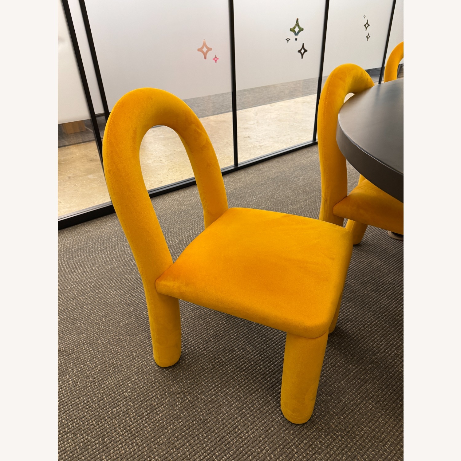 Yellow Fabric Dining Chairs - image-2