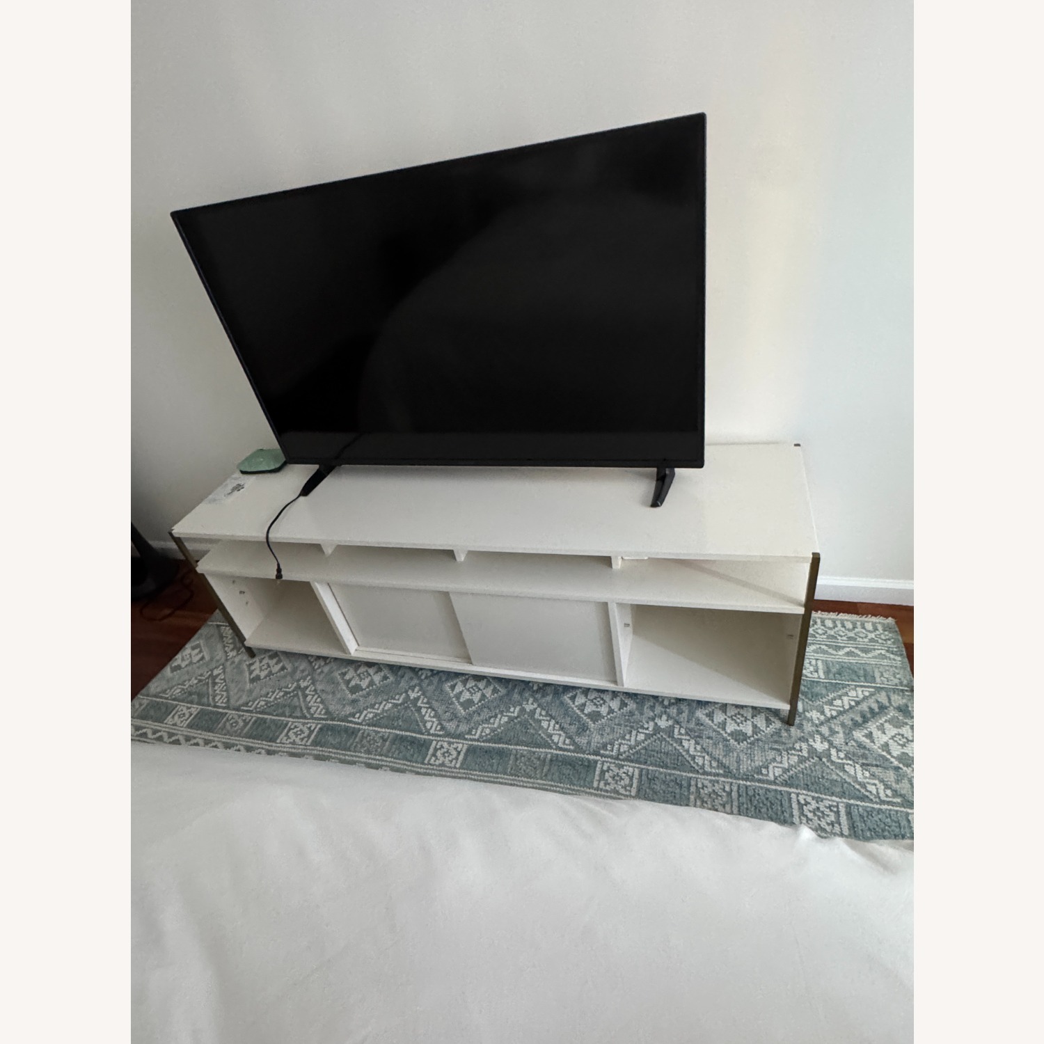 West Elm Zane White Wood Console Table - image-2