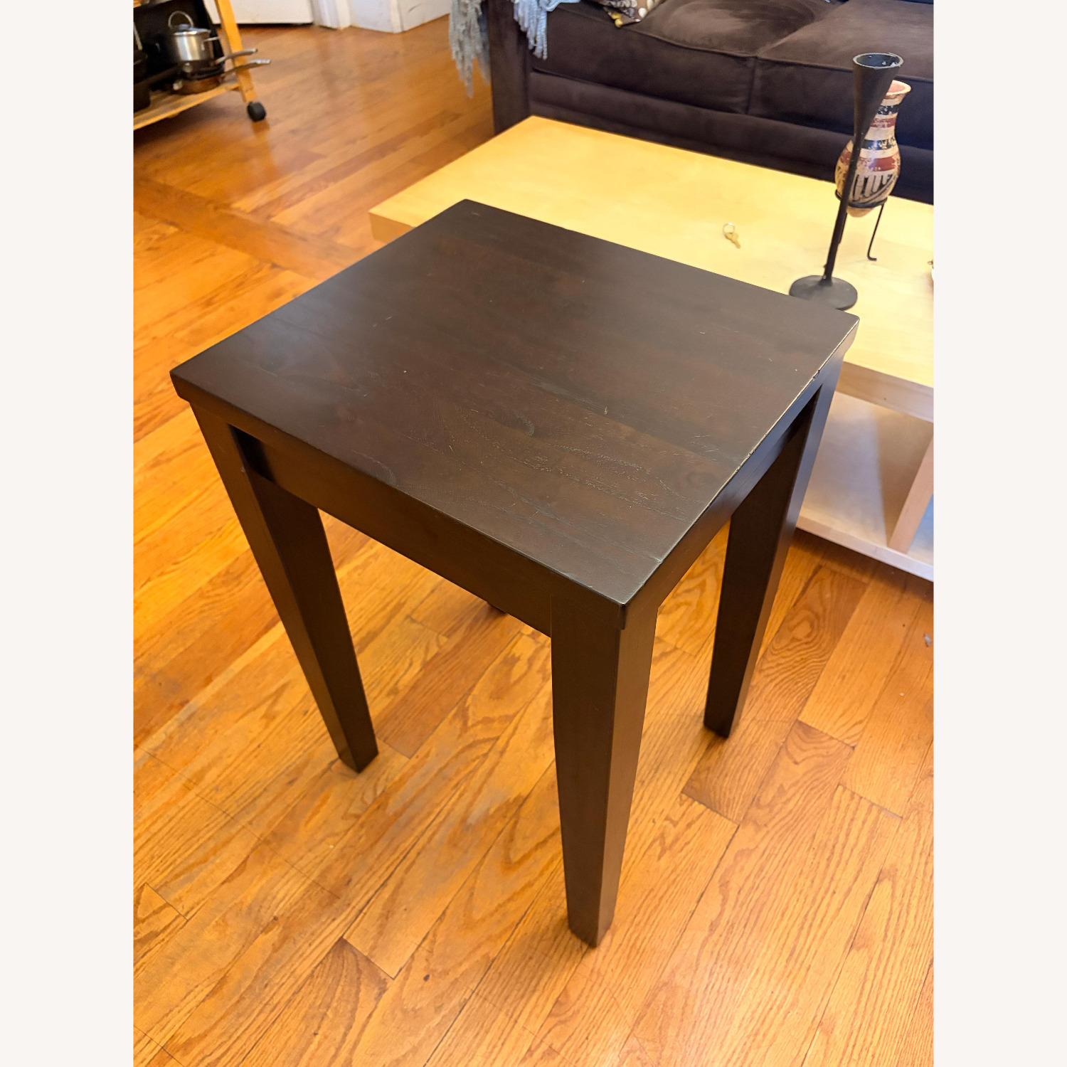 Pottery Barn Dark Brown Wood Side Tables - image-3
