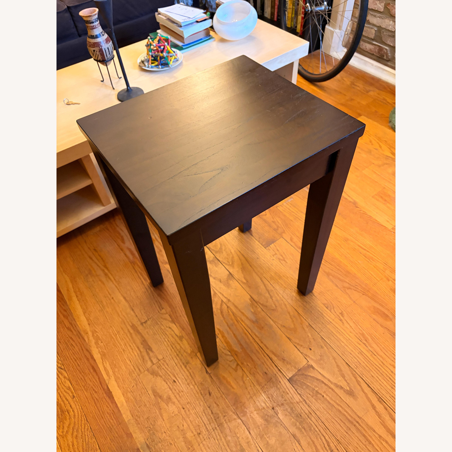 Pottery Barn Dark Brown Wood Side Tables - image-1