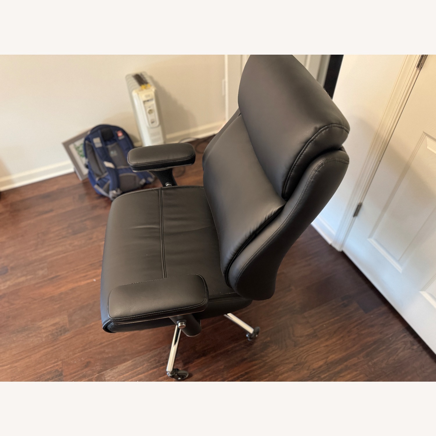 Black Leather Office Chair - image-3