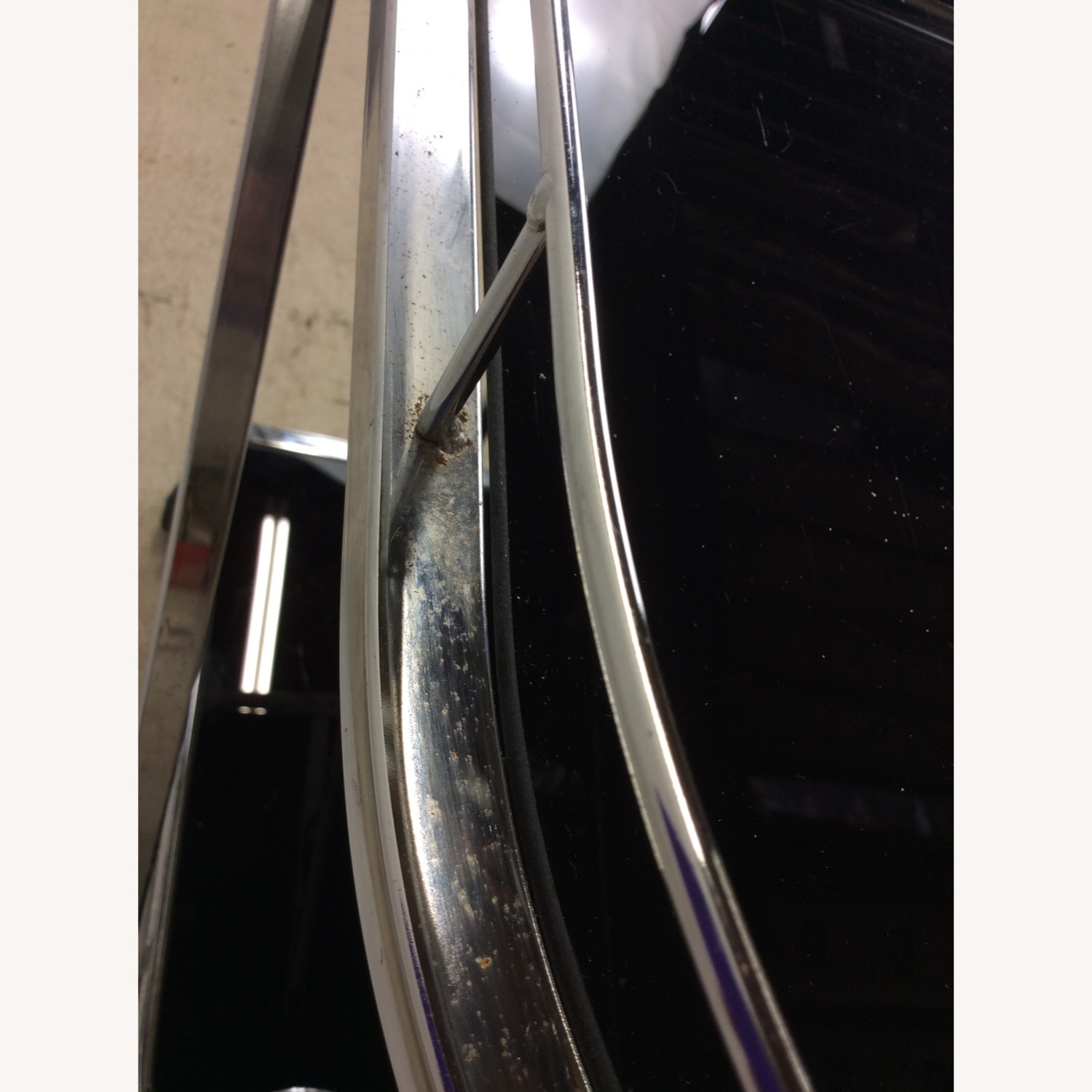 Postmodern Black Glass & Chrome Bar Cart - image-10