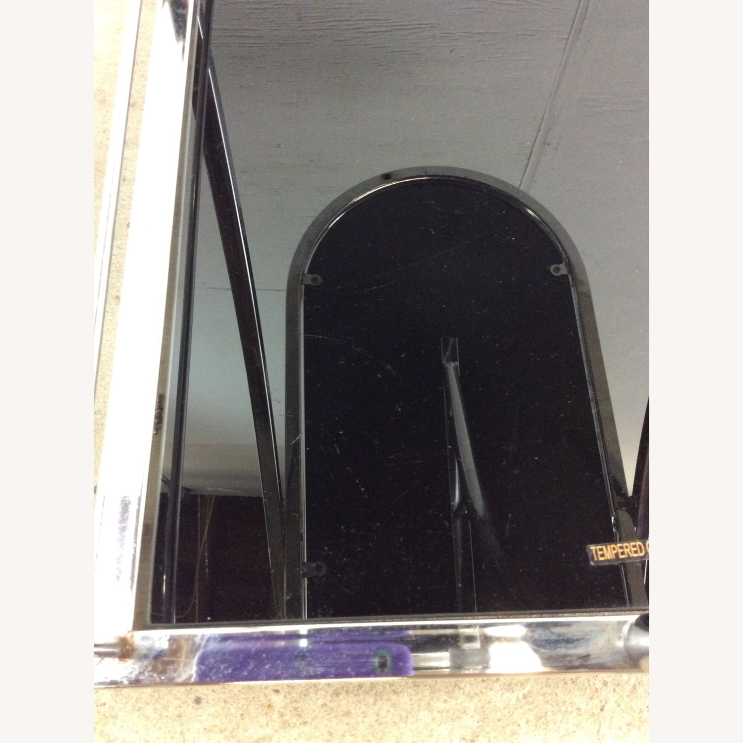 Postmodern Black Glass & Chrome Bar Cart - image-17