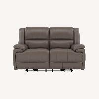 Anderson Teak Dark Brown Leather Loveseat
