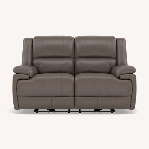 Used Anderson Teak Dark Brown Leather Loveseat for sale on AptDeco