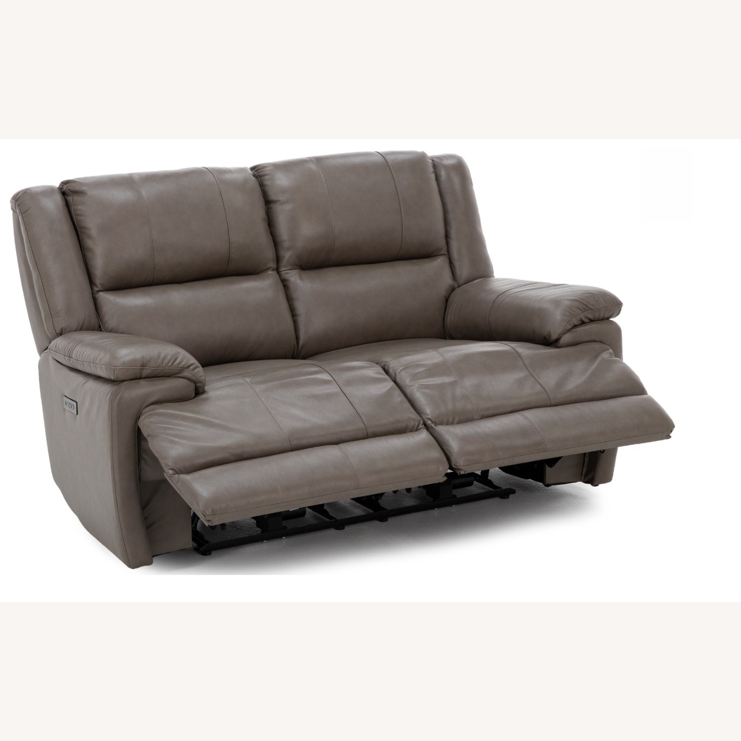 Anderson Teak Dark Brown Leather Loveseat - image-3