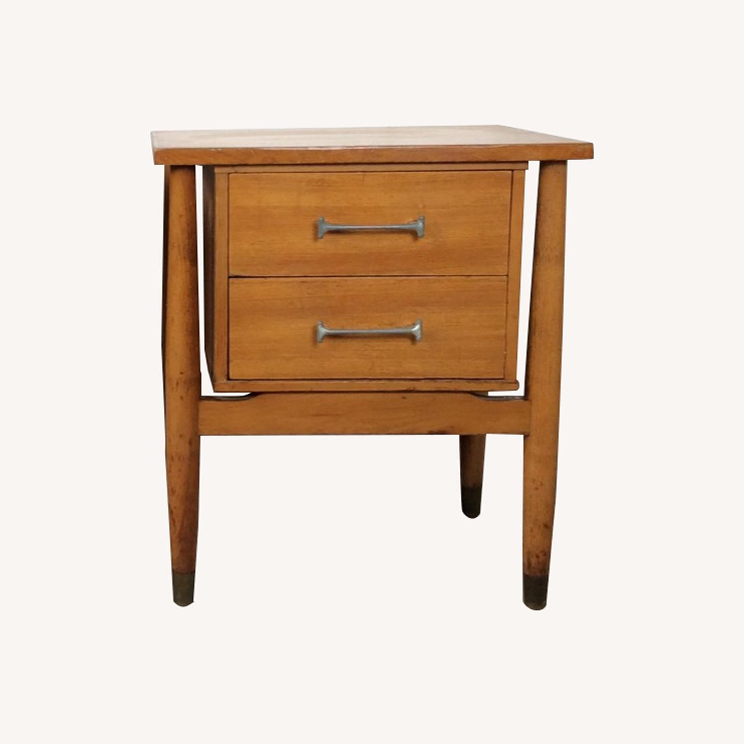 Pair Mid Century 2 Drawer Nightstands by Drexel - image-0