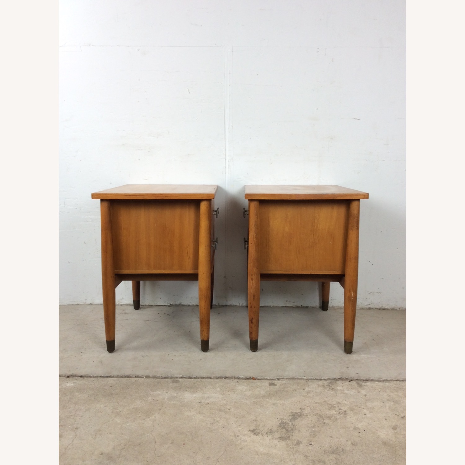 Pair Mid Century 2 Drawer Nightstands by Drexel - image-18