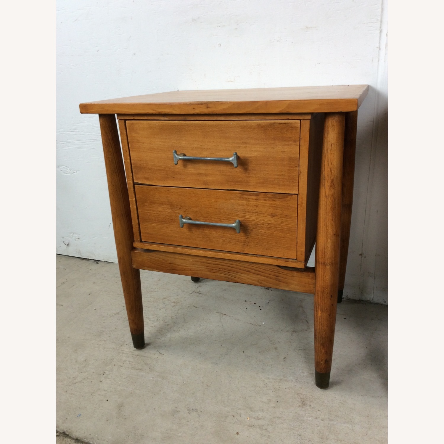 Pair Mid Century 2 Drawer Nightstands by Drexel - image-4