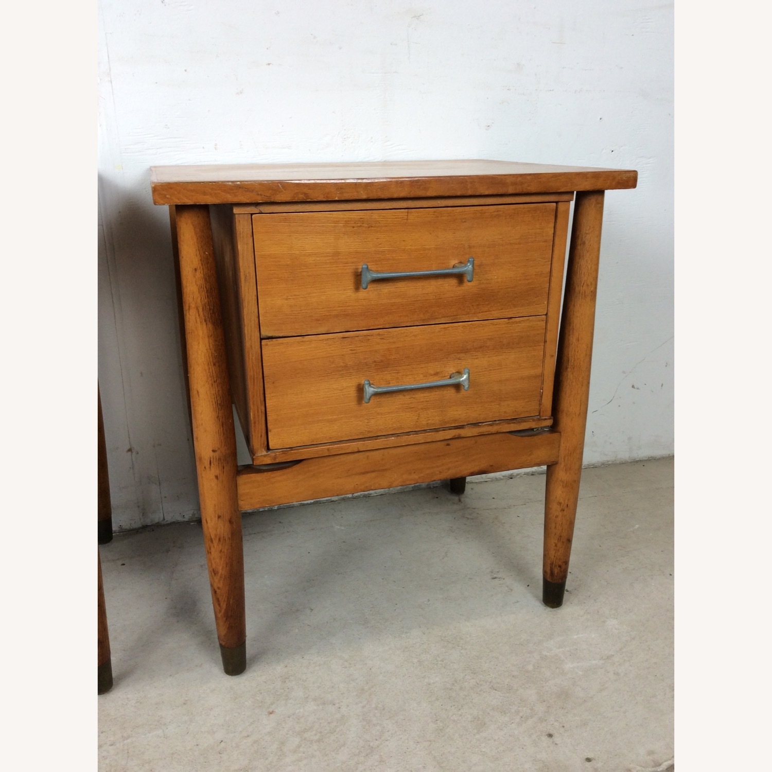 Pair Mid Century 2 Drawer Nightstands by Drexel - image-5