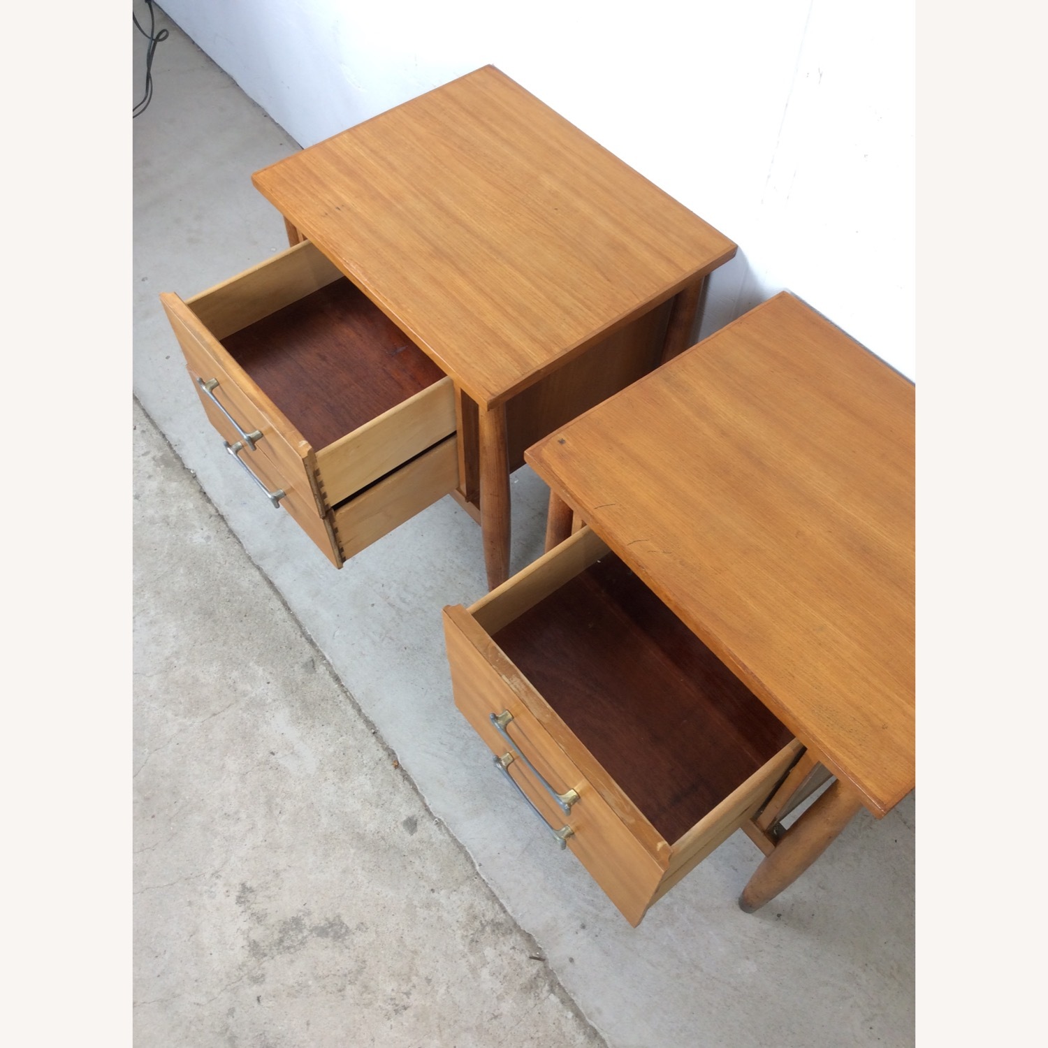 Pair Mid Century 2 Drawer Nightstands by Drexel - image-16