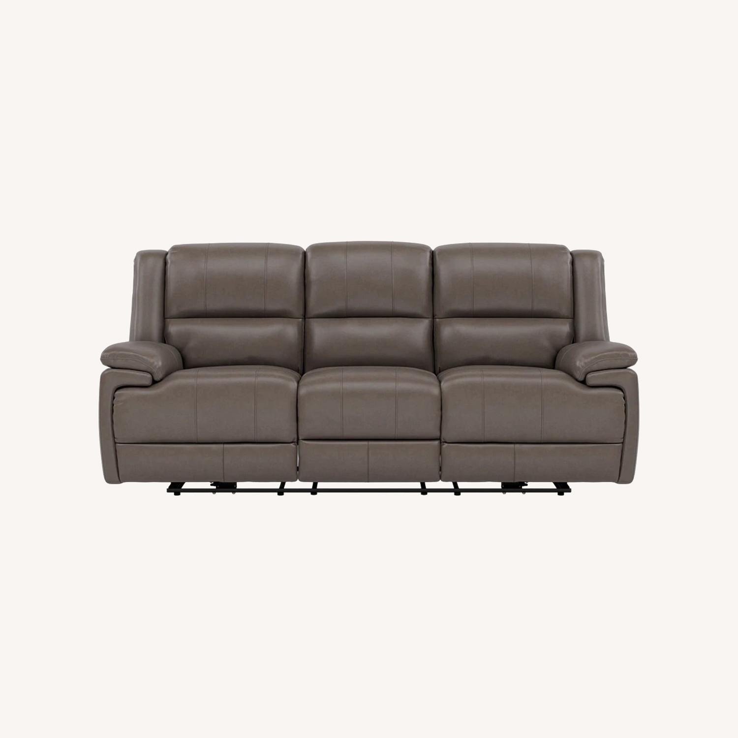 Anderson Teak Dark Brown Leather 3+ Seater Sofa - image-0