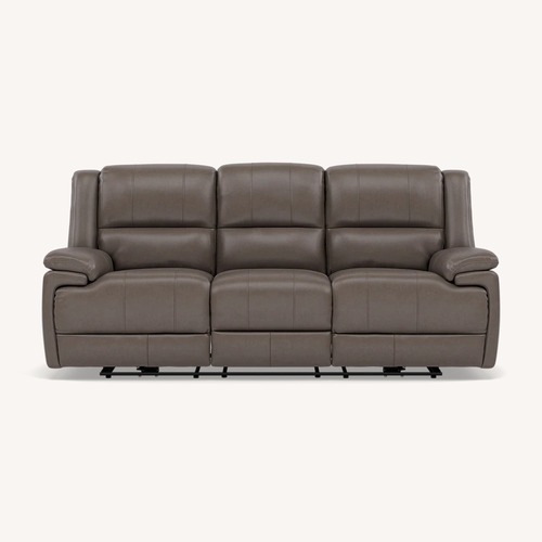 Used Anderson Teak Dark Brown Leather 3+ Seater Sofa for sale on AptDeco