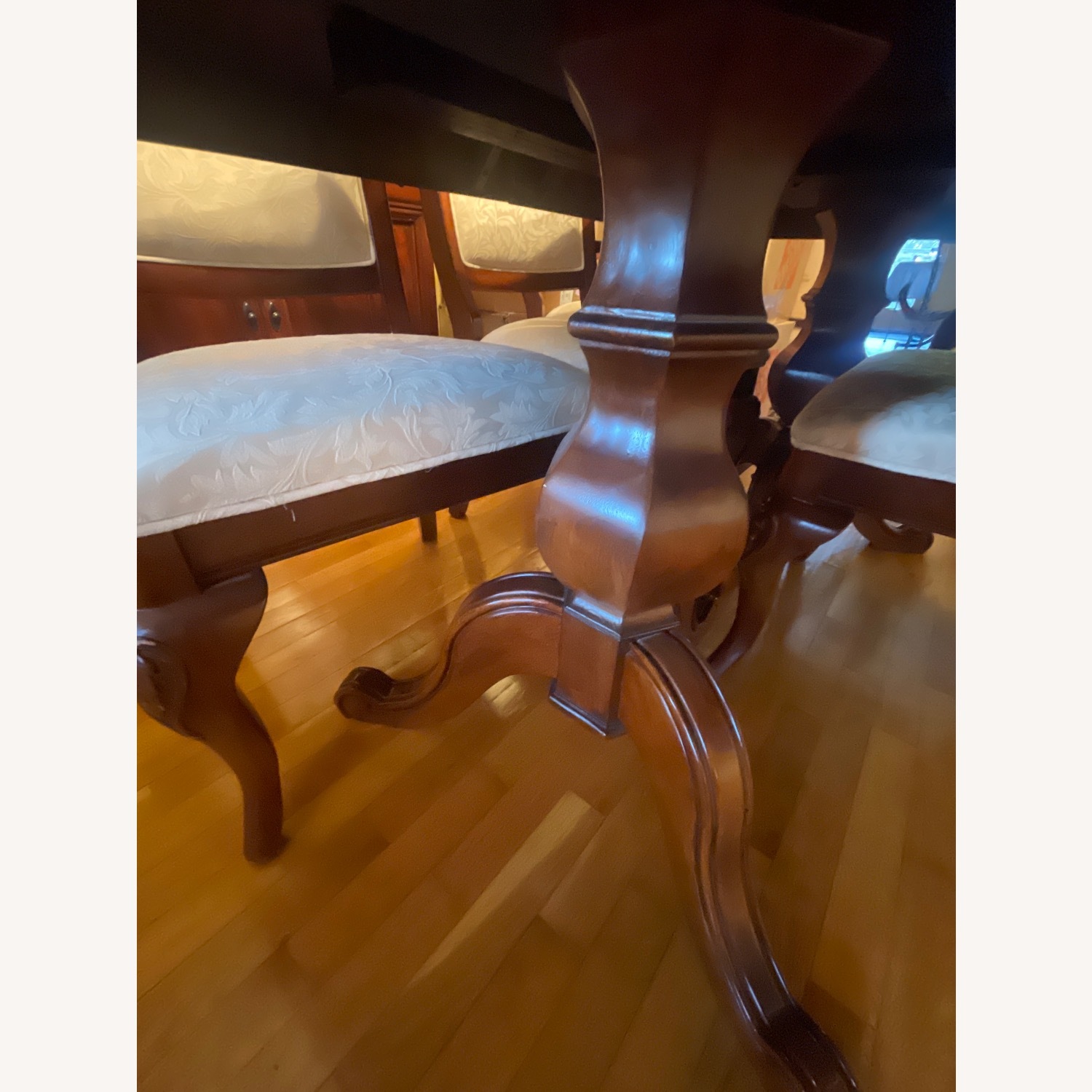 Vintage/Antique Dark Brown Wood Dining Table - image-3