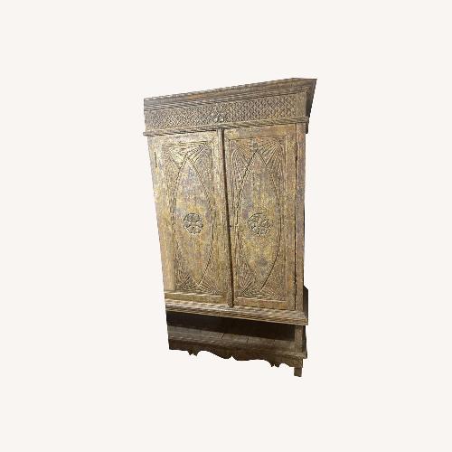 Used Vintage/Antique Natural Wood Armoire for sale on AptDeco