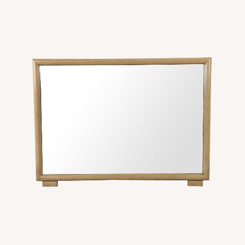 Used Mid Century Modern Mirror with Limed Oak Finish for sale on AptDeco