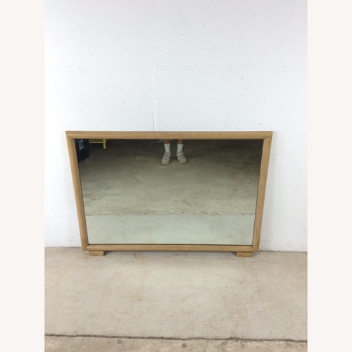 Used Mid Century Modern Mirror with Limed Oak Finish for sale on AptDeco