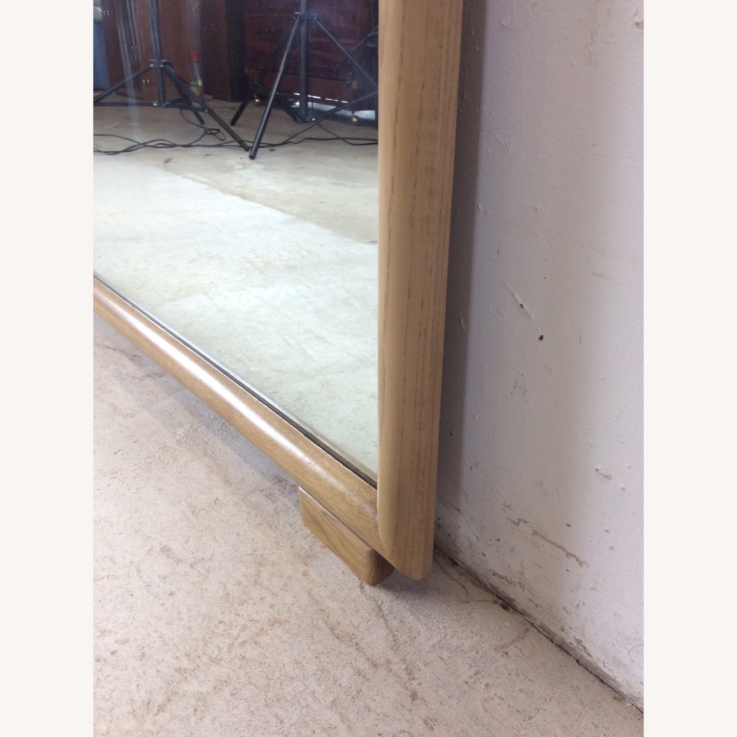 Mid Century Modern Mirror with Limed Oak Finish - image-8