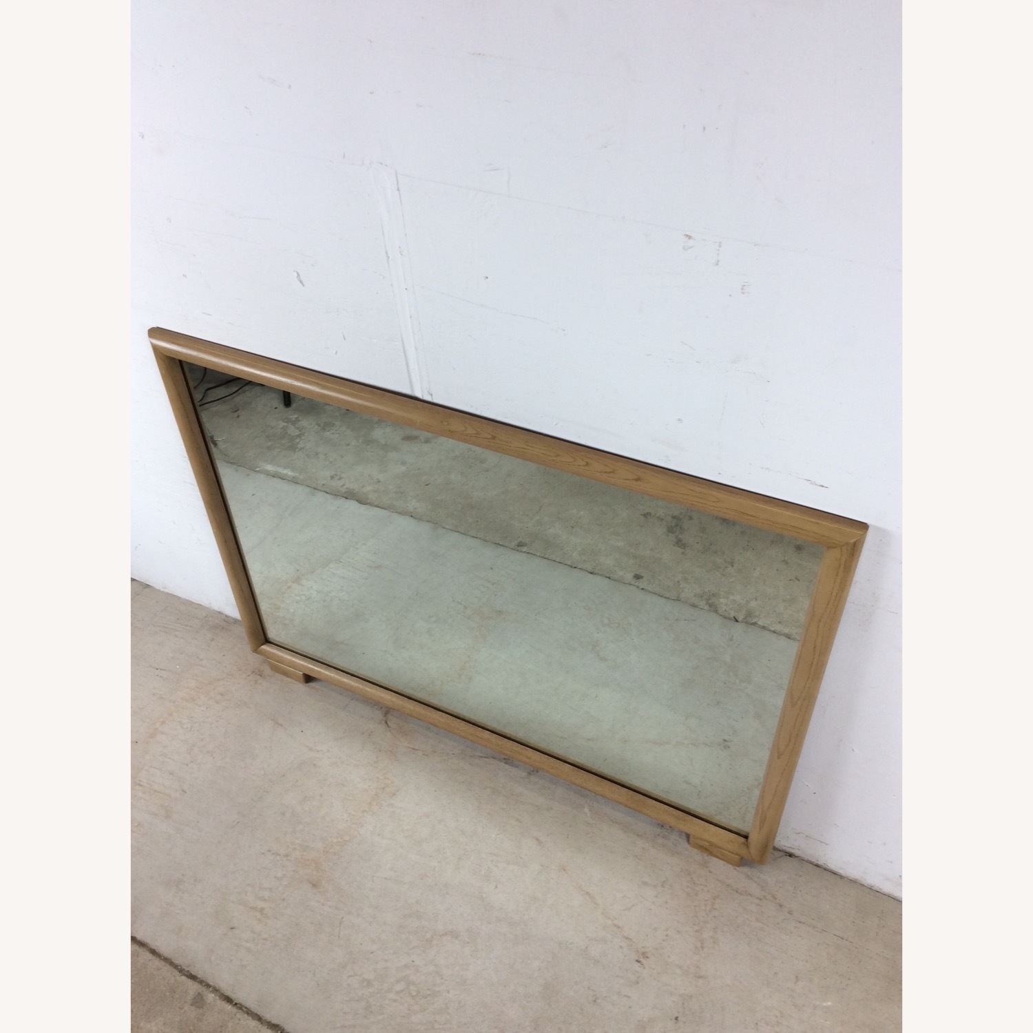 Mid Century Modern Mirror with Limed Oak Finish - image-3