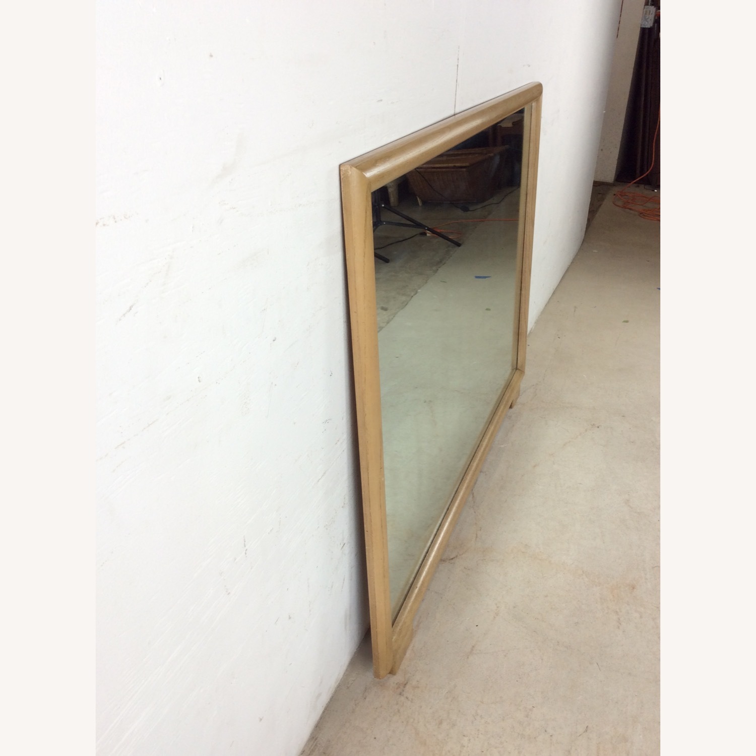 Mid Century Modern Mirror with Limed Oak Finish - image-5