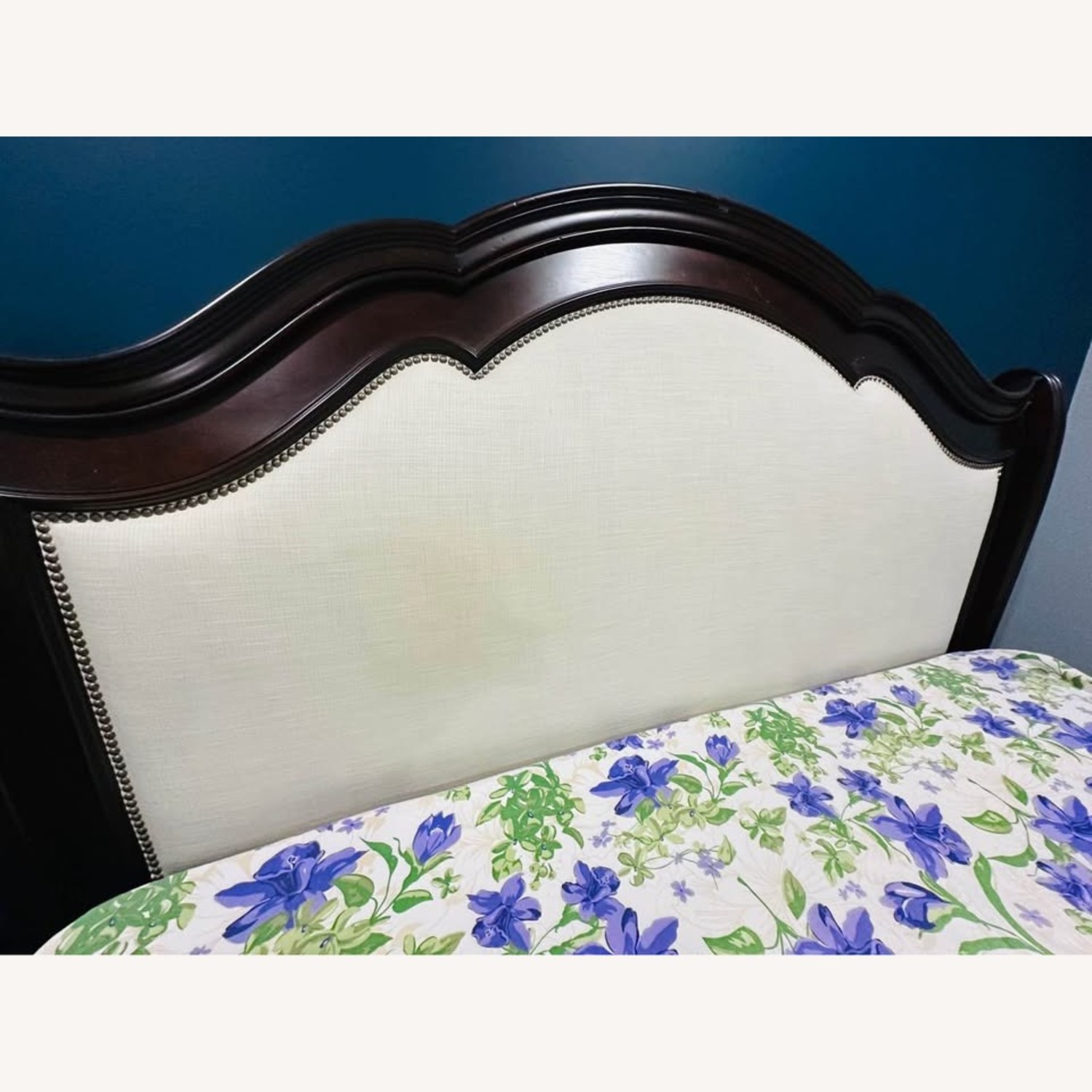 Raymour & Flanigan Dark Brown Wood King Bed - image-4