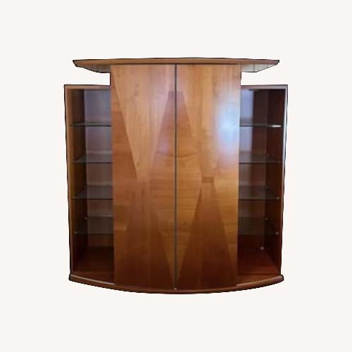 Used Olga Light Brown Wood Media Storage for sale on AptDeco