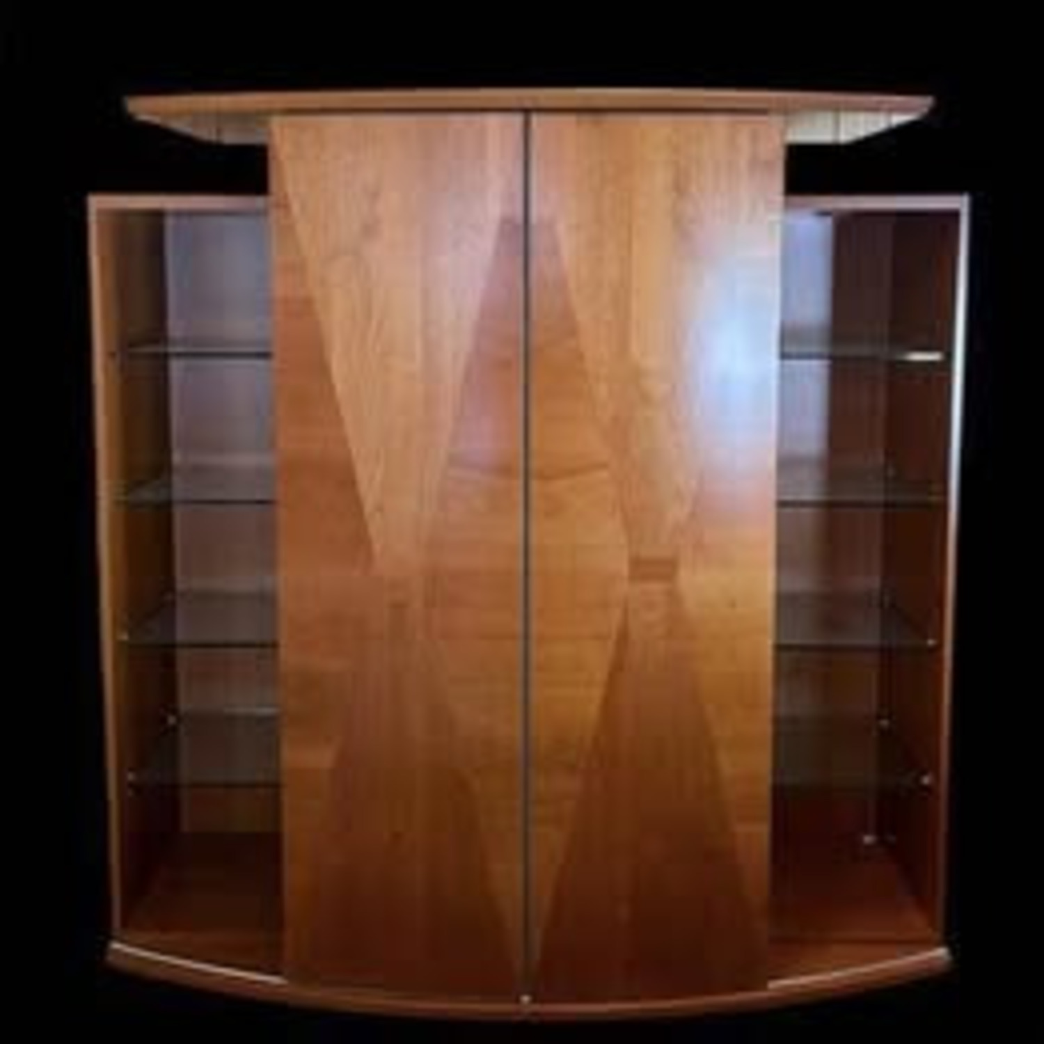 Olga Light Brown Wood Media Storage - image-8