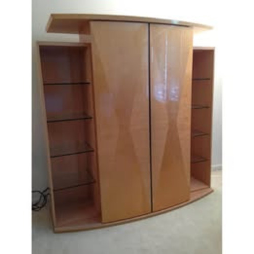 Used Olga Light Brown Wood Media Storage for sale on AptDeco