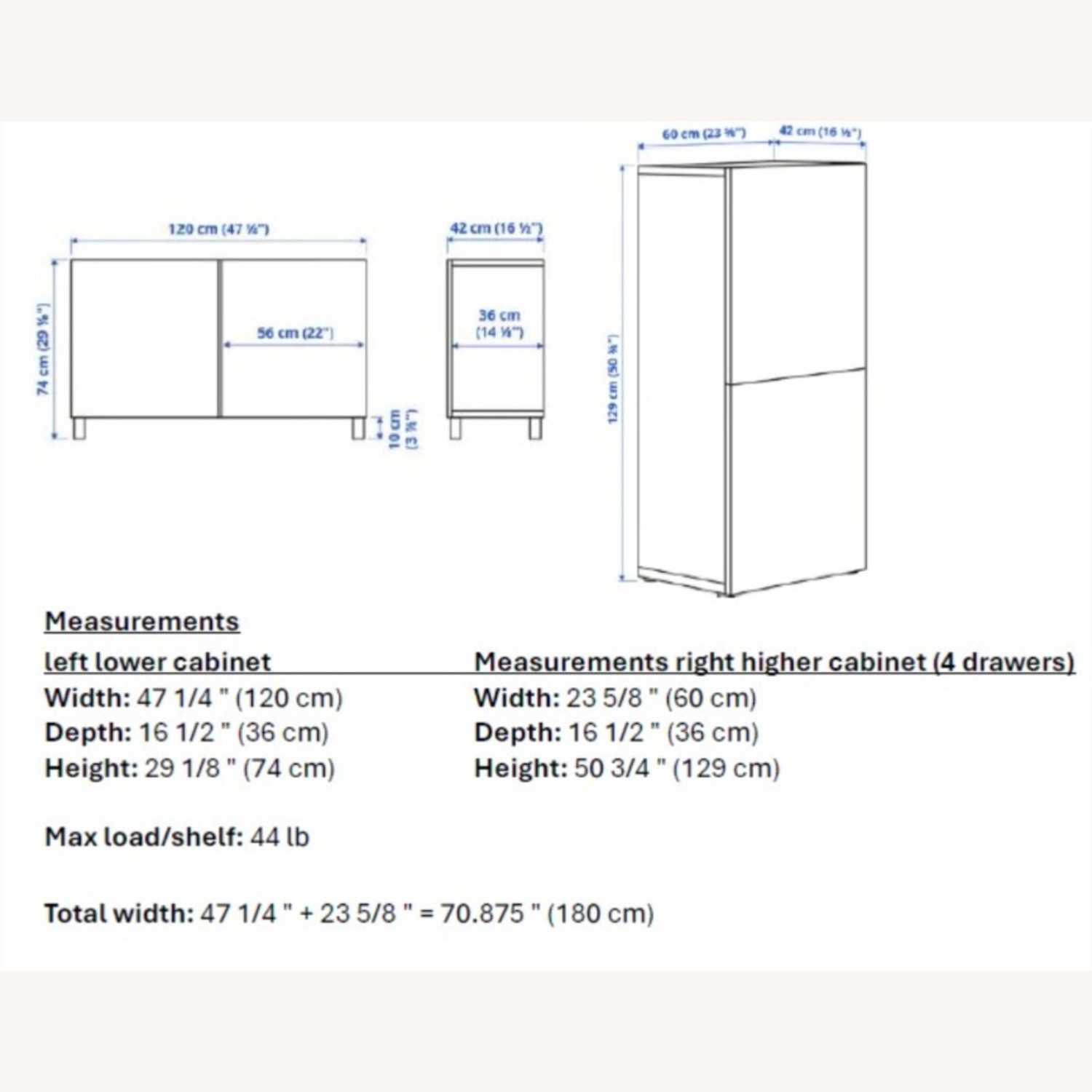 Besta Cabinet White/Wood, Shelves and Drawers - image-2