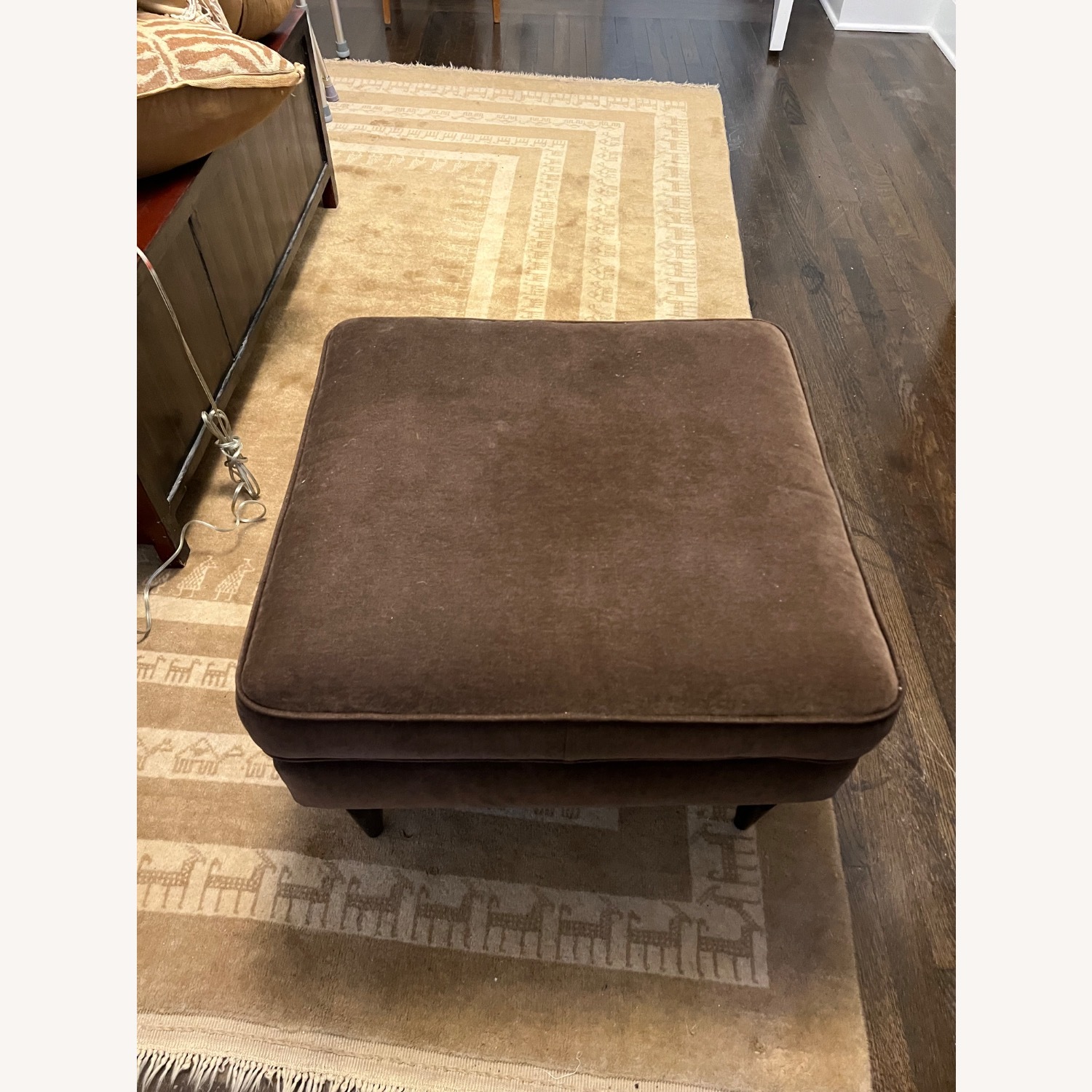 Crate & Barrel Lounge Chair with Ottoman  - image-4