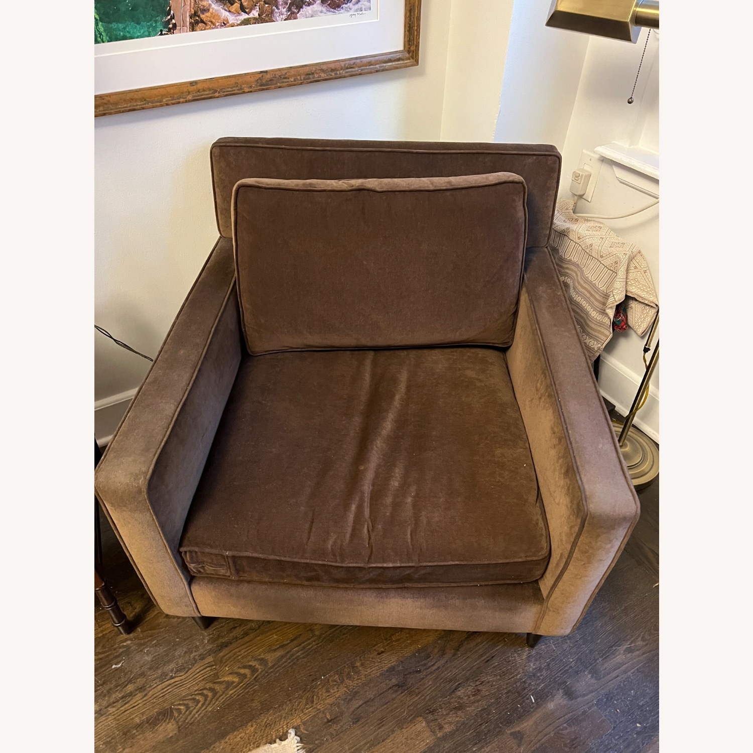 Crate & Barrel Lounge Chair with Ottoman  - image-3