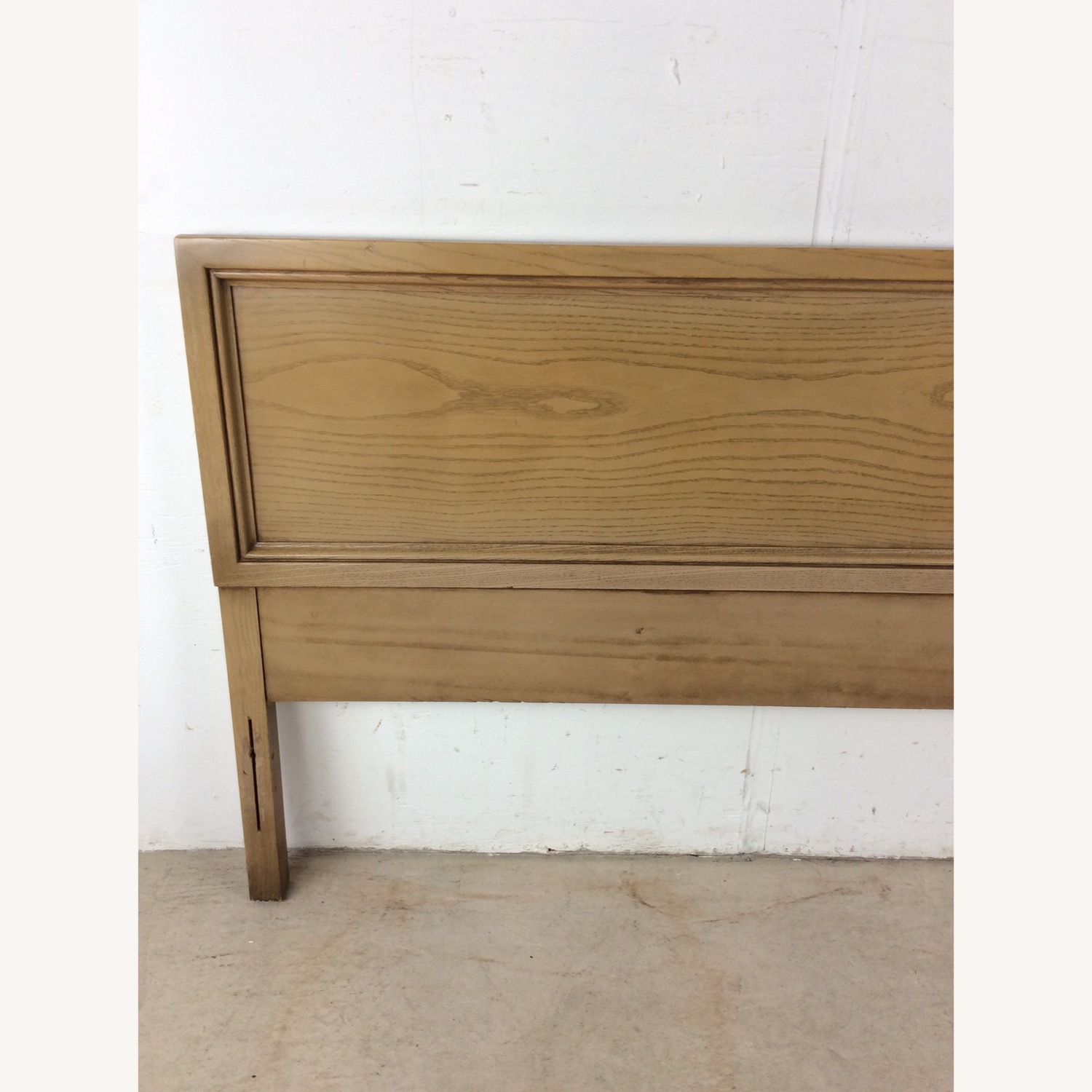 Mid Century Head & Footboard in Limed Oak Finish - image-2