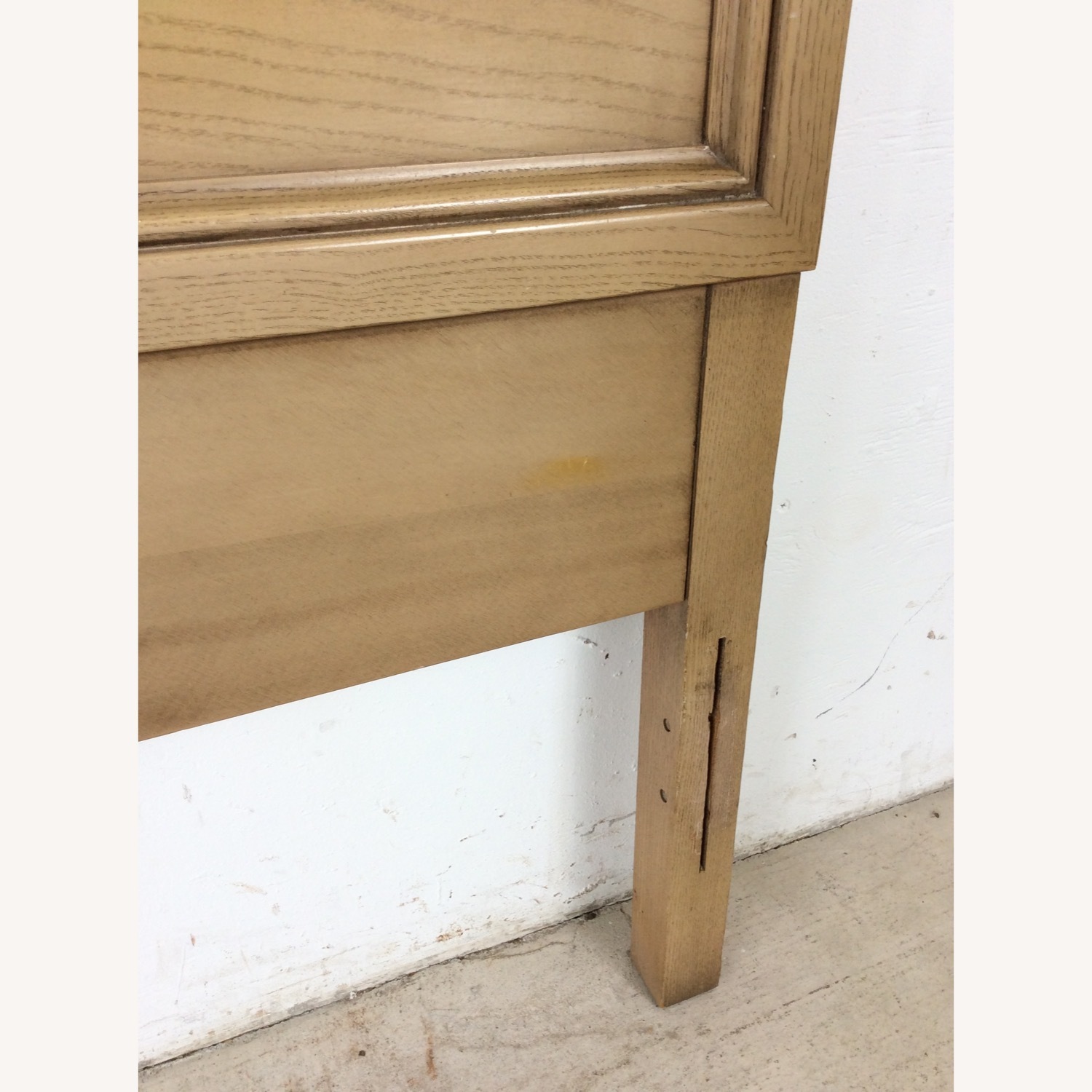 Mid Century Head & Footboard in Limed Oak Finish - image-6