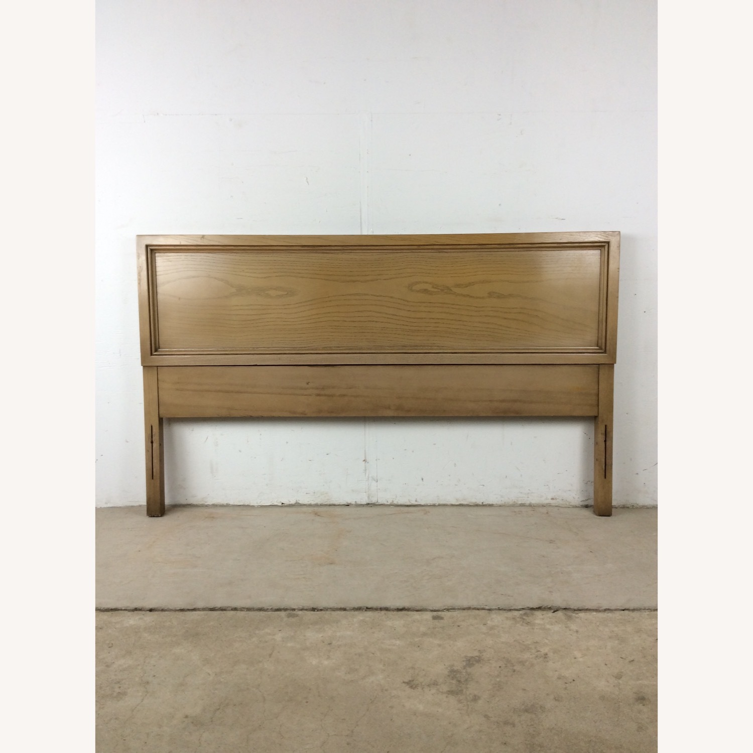 Mid Century Head & Footboard in Limed Oak Finish - image-1
