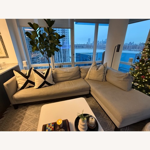 Used ABC Carpet & Home 2-Piece Sectional Light Gray for sale on AptDeco