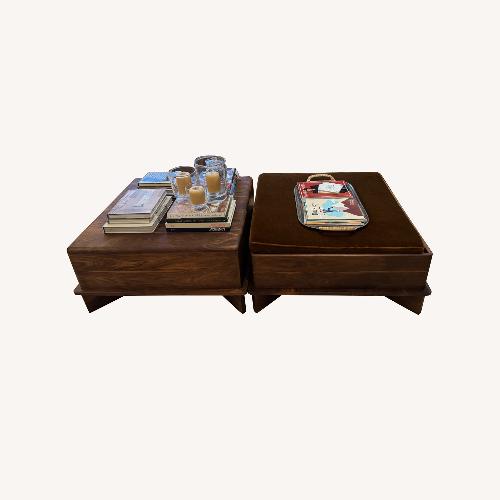 Used Custom Wood Ottoman Tables  for sale on AptDeco