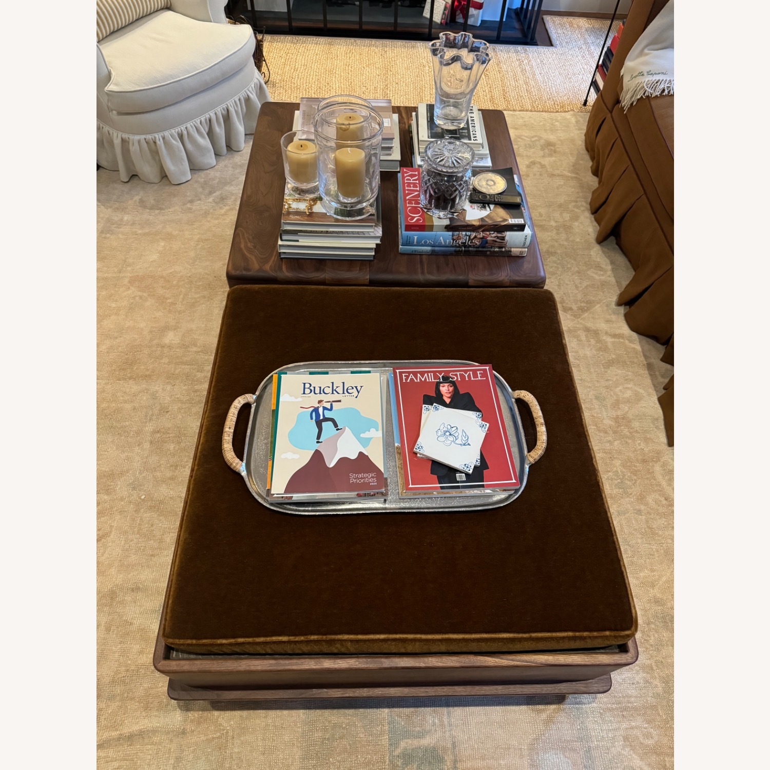 Custom Wood Ottoman Tables  - image-2