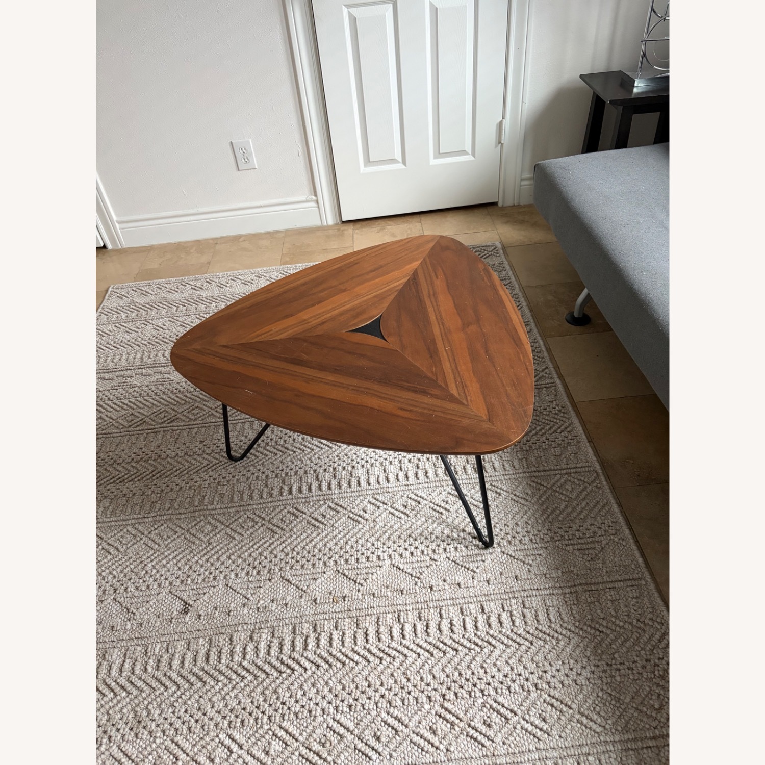 Light Brown Fabric Area Rug 5' x 8' - image-2