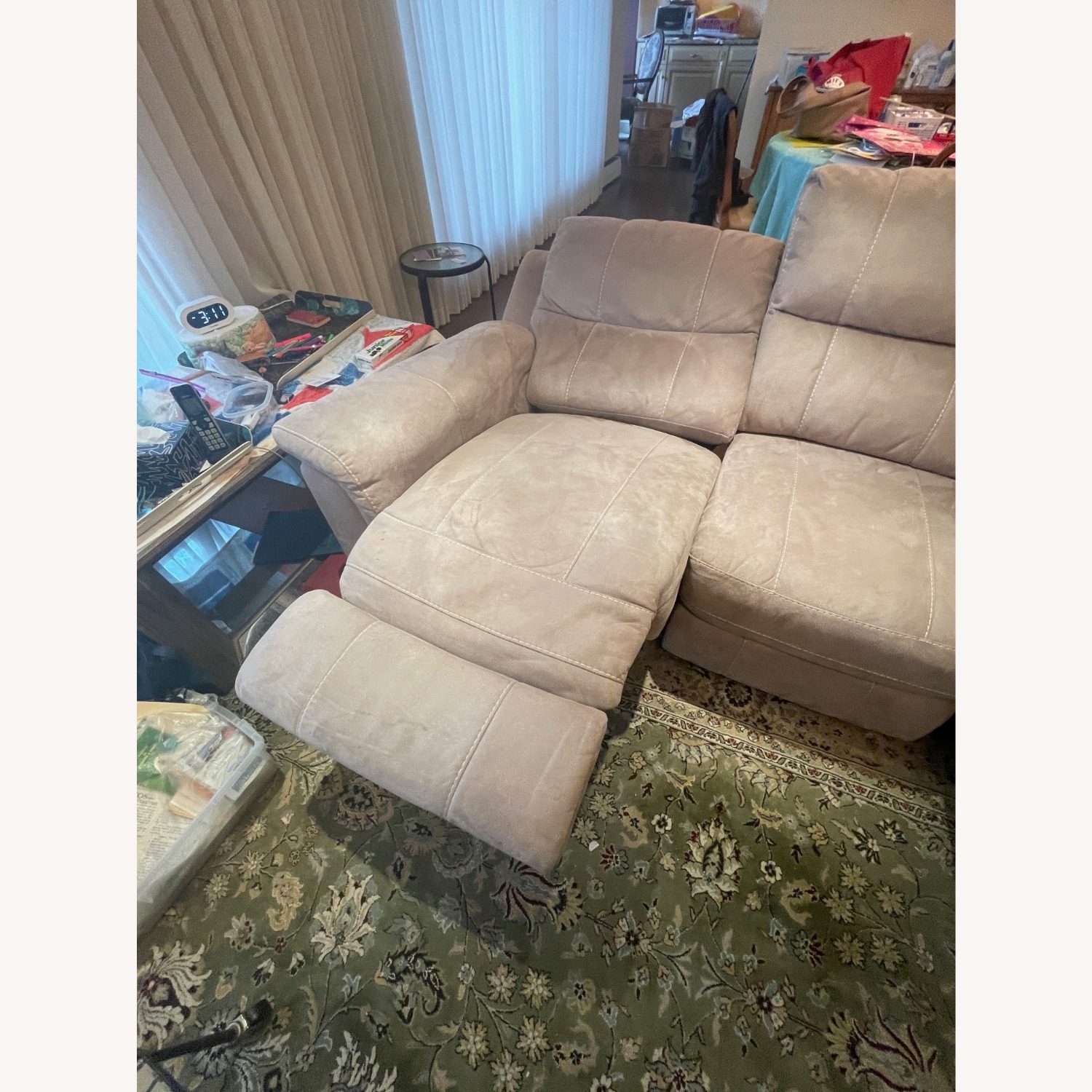 Light Brown Power Reclining 3 Seater Sofa - image-4