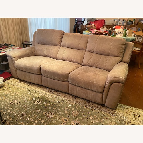 Used Light Brown Power Reclining 3 Seater Sofa for sale on AptDeco