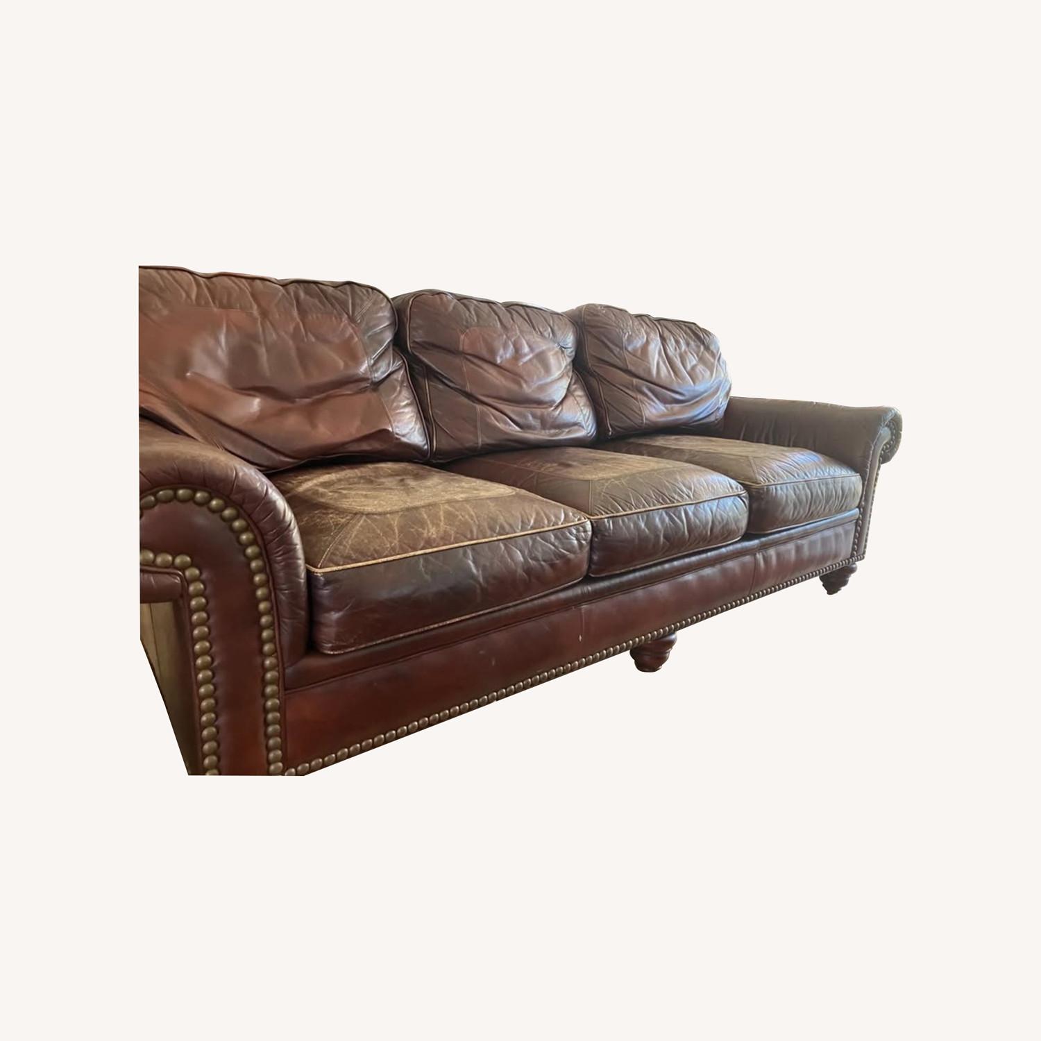 Whitmores Sherille Leather Sofa - image-0
