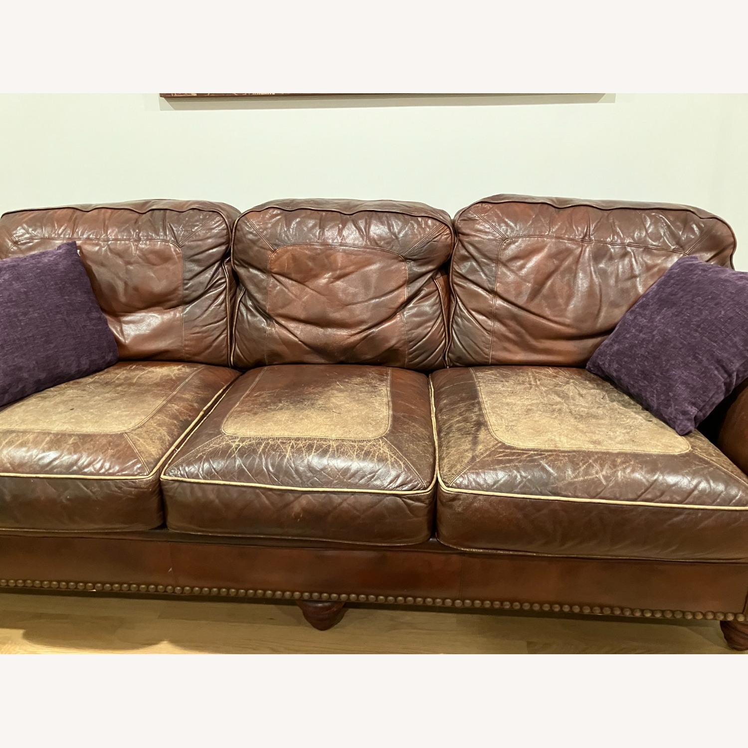 Whitmores Sherille Leather Sofa - image-5