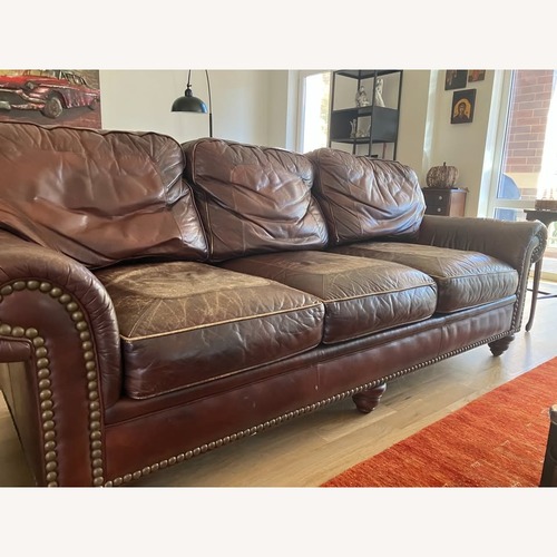 Used Whitmores Sherille Leather Sofa for sale on AptDeco