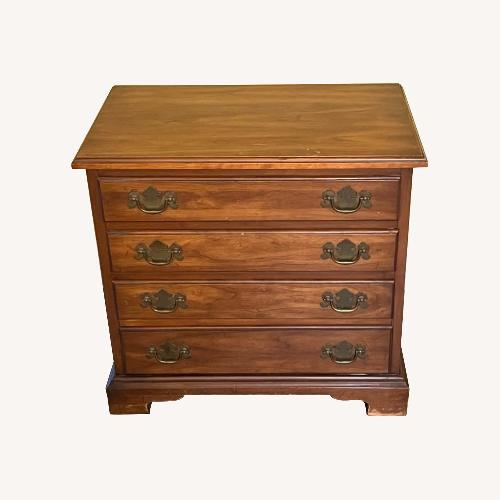 Used Henkel Harris Dark Brown Wood Nightstand for sale on AptDeco