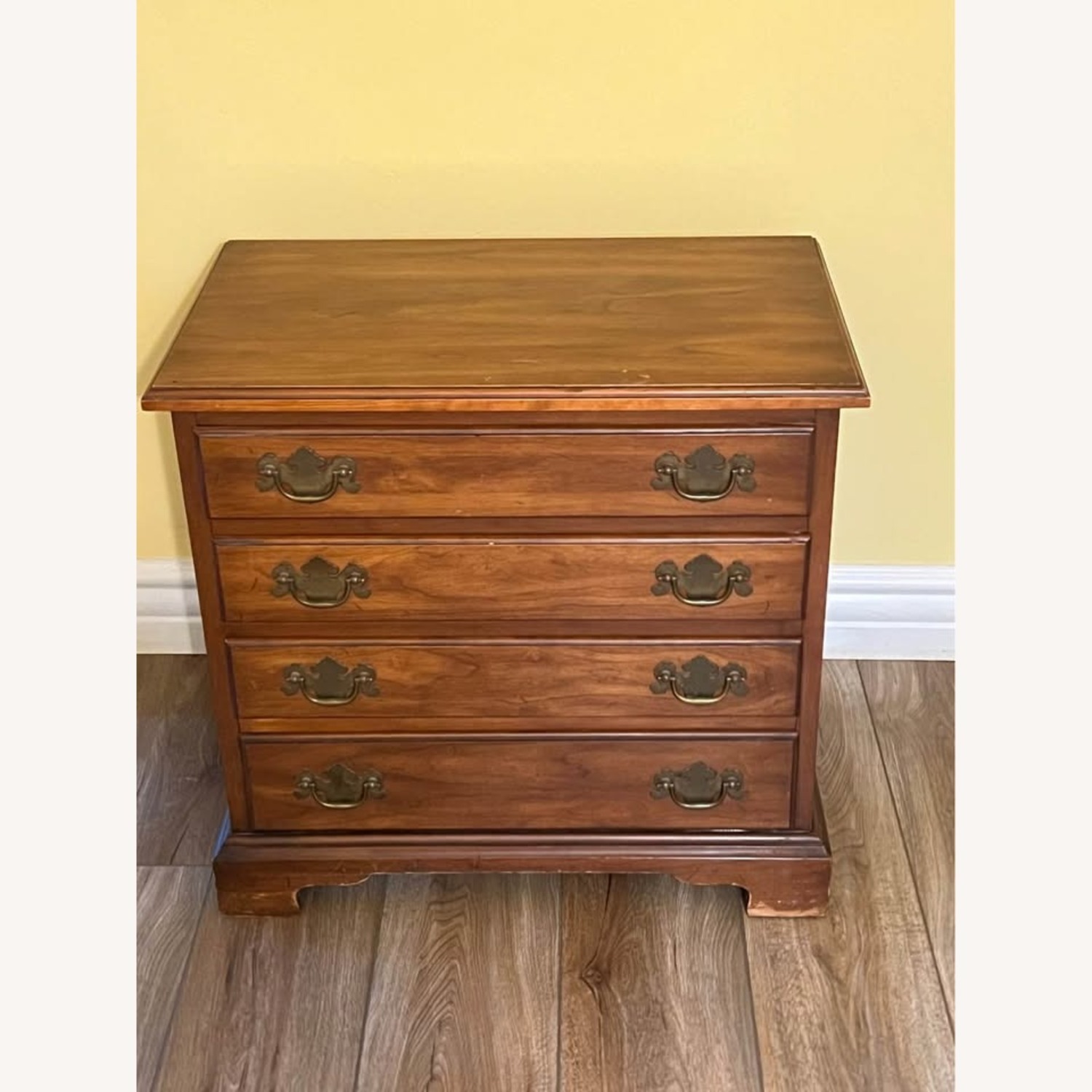 Henkel Harris Dark Brown Wood Nightstand - image-0