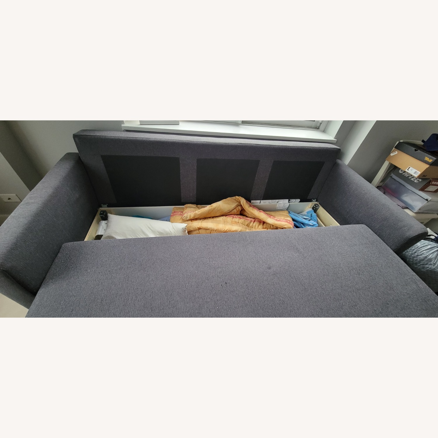 IKEA Dark Gray Sleeper Sofa - image-3