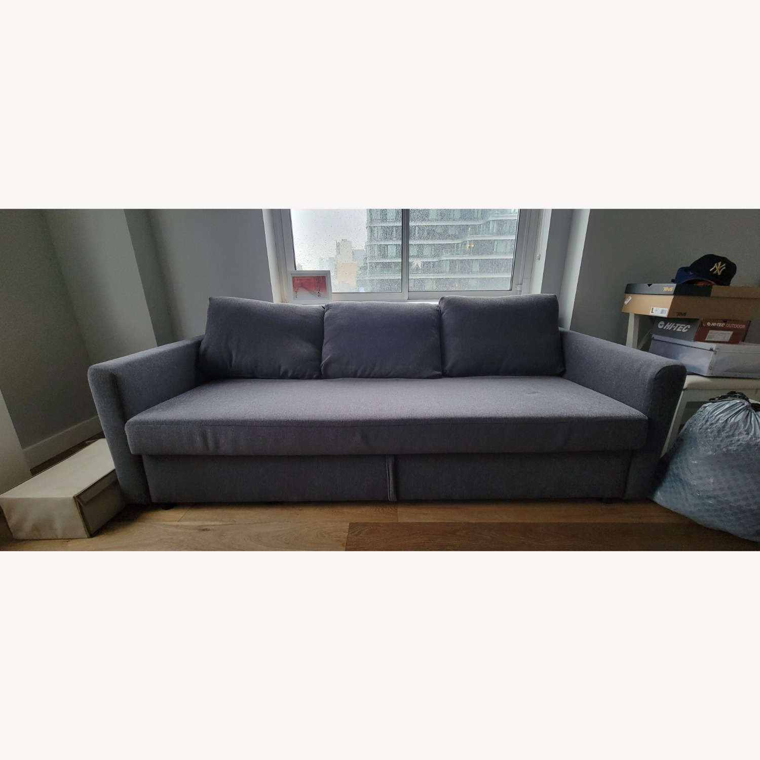 IKEA Dark Gray Sleeper Sofa - image-1